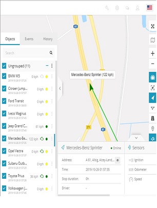 Rastreo vehicular en tiempo real